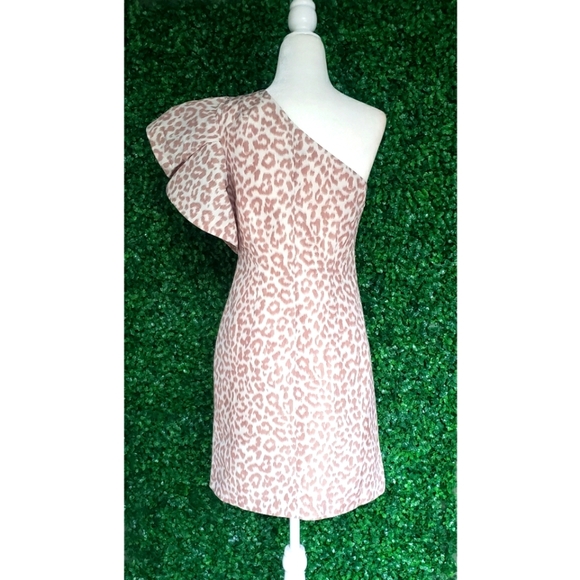 41 J.Crew One-shoulder ruffle dress in Italian ikat leopard - Picture 6 of 7